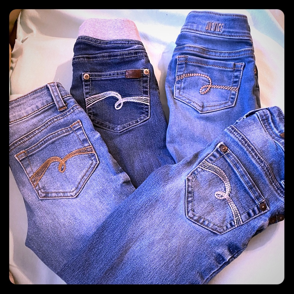 Justice Girl’s Jeans Lot 7 Slim
